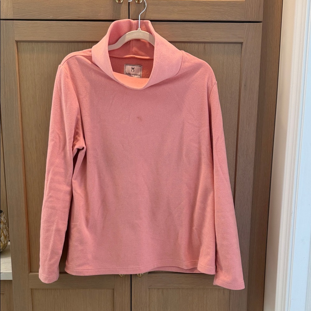 Dudley Stephen Women's Pink Fleece Cowl Neck Sweater